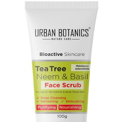 Picture of Urban Botanics Tea Tree, Basil & Neem Face Scrub 100gm