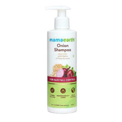 Picture of Mamaearth Onion Shampoo for Hair Growth and Hair Fall Control with Onion Oil and Plant Keratin 250ml