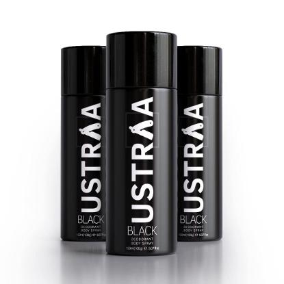 Picture of Ustraa Black Deodorant Body Spray 150ml Set of 3