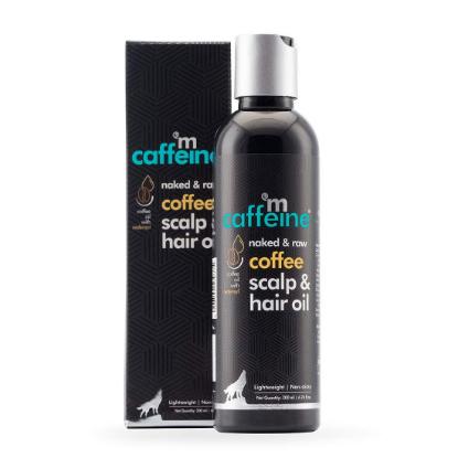 Picture of mCaffeine Naked & Raw Coffee Scalp & Hair Oil for Hair Growth with Redensyl & Argan Oil 200ml