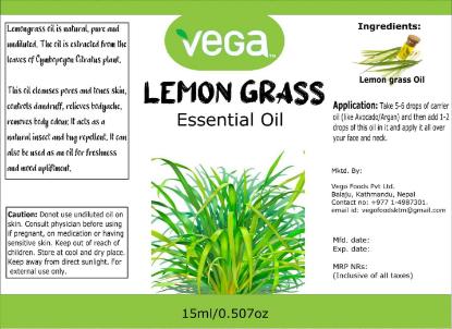 Picture of Vega Lemon Grass Essential Oil 15ml