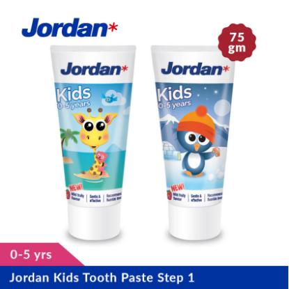 Picture of Jordan Kids Tooth Paste Step 1 (0-5yrs) Strawberry Flavour, 75gm
