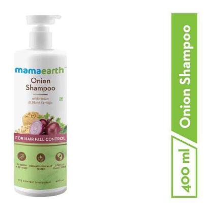 Picture of Mamaearth Onion Shampoo for Hair Growth and Hair Fall Control with Onion Oil and Plant Keratin 400ml