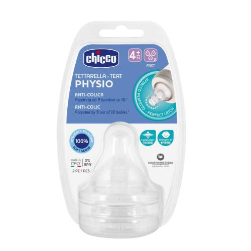 Picture of Chicco Teats Perfect 5 4M+ Fast Sil 2 Pcs