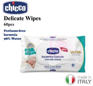 Picture of Chicco Delicate Wipes 60Pcs Plaquette