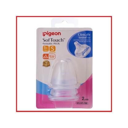 Picture of Pigeon Softouch Peristaltic Plus Nipple Blister Pack 2Pc (S)