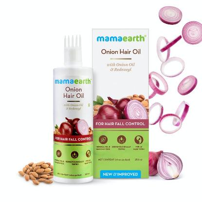 Picture of Mamaearth Onion Hair Oil for Hair Regrowth & Hair Fall Control with Redensyl 250ml