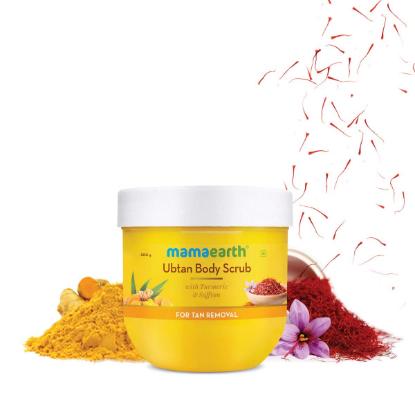 Picture of Mamaearth Ubtan Body Scrub with Turmeric & Saffron for Tan Removal 200gm