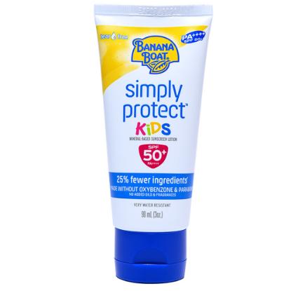 Picture of Banana Boat Simply Protect Kids Mineral-Based Sunscreen Lotion SPF 50+ 90ml