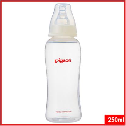 Picture of Pigeon Sn Peristaltic Nipple Crystal Clear Streamline Bottle 250ml