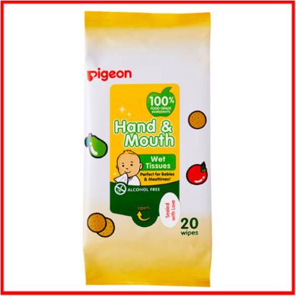 Picture of Pigeon Hand & Mouth Wet Tissue, 20S Single pack (English)