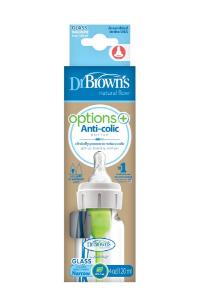 Picture of Dr. Brown's 4 oz/120ml Options+ Glass Narrow Anti-Colic Baby Bottle , 1-Pack (SB41001-P4)