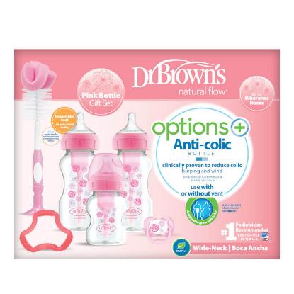 Picture of Dr. Brown's Wide-Neck Options+ PINK Gift Set, PP (WB03601-ESX)