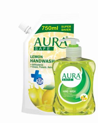 Picture of Aura Safe Hand Wash Combo (250 ml + 750 ml) (Lemon)