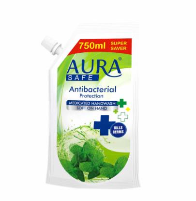 Picture of Aura Safe Hand Wash Refill Pack (Medicated) 750ml