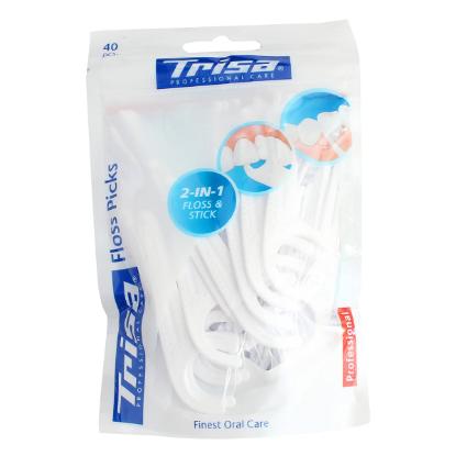 Picture of Trisa Dental Floss Picks 40Pcs                                                                  