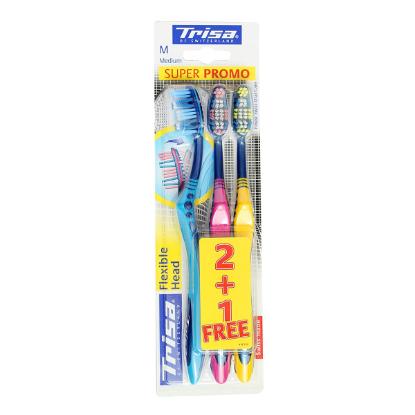 Picture of Trisa Flex Head Trio Pack Medium