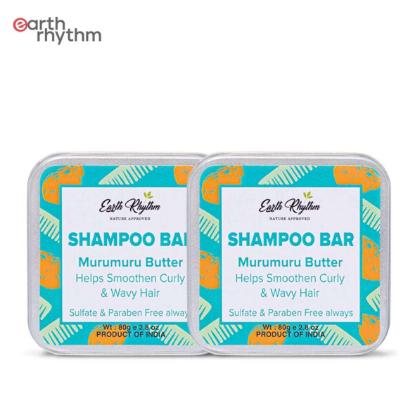 Picture of Earth Rhythm Murumuru Butter Shampoo Bar 80gm for Curly & Wavy Hair (2pcs Value Pack)