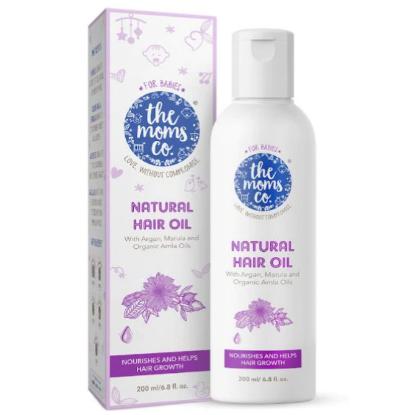 Picture of The Moms Co. Natural Baby Hair Oil With Mono Cartons 200ml