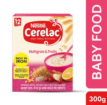 Picture of Nestle Cerelac Multigrain & Fruits Baby Cereal, 12 to 24 Months, 300gm Refill Pack