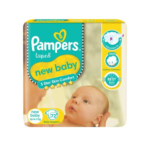Picture of Pampers Tape 72'S New Born
