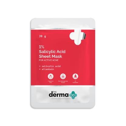 Picture of The Derma Co. 1% Salicylic Acid Sheet Mask 20gm