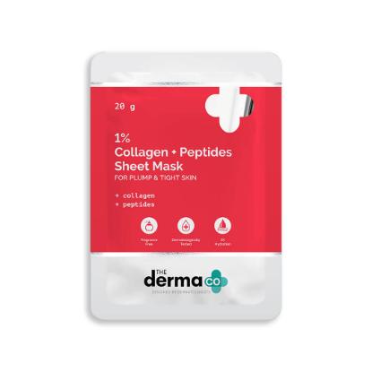 Picture of The Derma Co. 1% Collagen + Peptides Sheet Mask 20gm