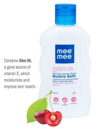 Picture of Mee Mee Gentle Baby Bubble Bath with Fruit Extracts , White, 200ml