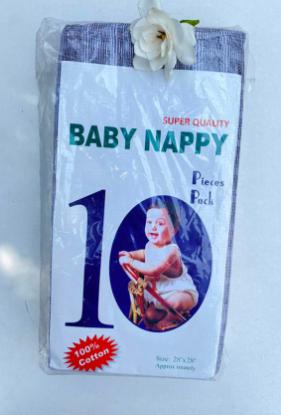 Picture of Baby Nappy Cloth Color 10Pcs