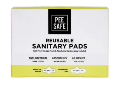 Picture of Pee Safe Resuable Sanitary Pads Pack of Four (Three Regular & One Overnight)