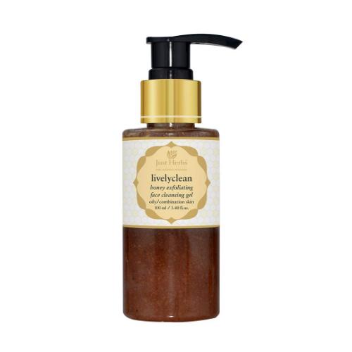 Picture of Just Herbs Livelyclean Honey Exfoliating Face Cleansing Gel 100ml