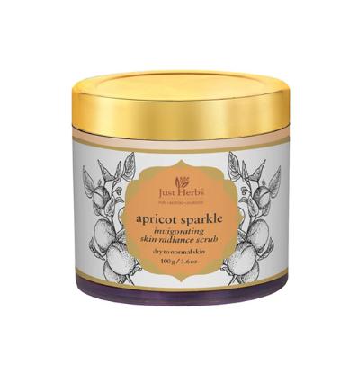 Picture of Just Herbs Apricot Sparkle Invigorating Skin Radiance Scrub 100gm