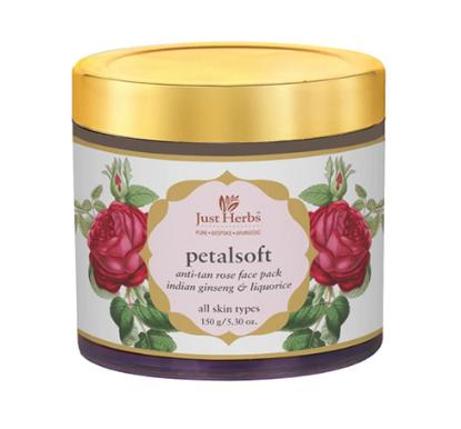 Picture of Just Herbs Petal Soft Antitan Rose Face Pack 150gm