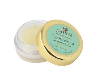 Picture of Just Herbs Liqorice Shea Lip Butter Balm 8gm