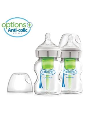 Picture of Dr. Brown's 5 oz/150ml Options+ Wide-Neck Bottle, PP, 2- Pack (WB52600-ESX)