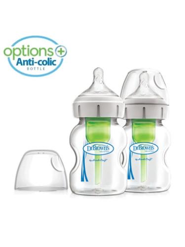 Picture of Dr. Brown's 5 oz/150ml Options+ Wide-Neck Bottle, PP, 2- Pack (WB52600-ESX)