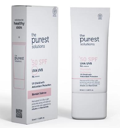 Picture of The Purest Solutions Blemish Defense UVA/UVB Antioxidant Protection For Blemish Prone Skin 50+ SPF 50ml