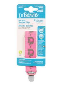 Picture of Dr. Brown's Pacifier Clip, Pink Elephant (AC062-P2)