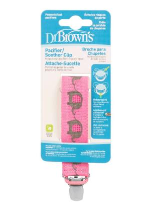 Picture of Dr. Brown's Pacifier Clip, Pink Elephant (AC062-P2)