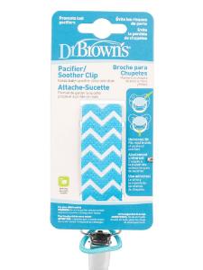 Picture of Dr. Brown's Pacifier Clip, Blue Chevron (AC065-P2)