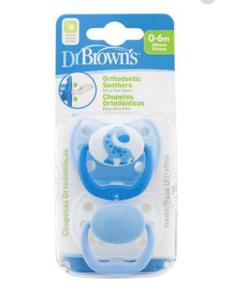 Picture of Dr. Brown's Ortho Classic Shield Pacifier - Stage 1 (0-6M) - Blue, 2-Pack (964-SPX)