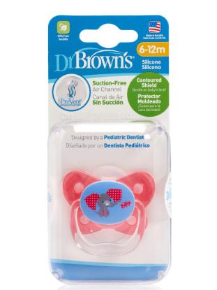Picture of Dr. Brown's PreVent Butterfly Pacifier, Stage 2, Pink, 1-Pack (PV21307-ES)