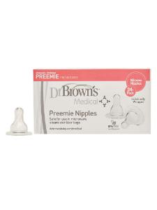 Picture of Dr. Brown's SN Preemie Nipple Bulk, 24-Pack (individually wrapped) (SN011-MED)