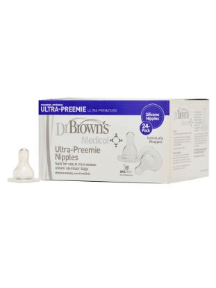 Picture of Dr. Brown's SN Ultra Preemie Nipple Bulk, 24-Pack (individually wrapped) (SN611-MED)