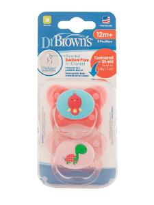 Picture of Dr. Brown's PreVent Butterfly Pacifier, Stage 3 Assorted, 2-Pack (12+mths) (PV32001-P4)