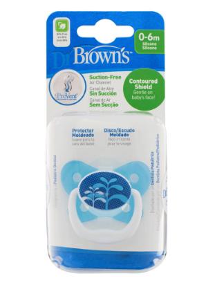 Picture of Dr. Brown's Prevent Butterfly Shield Pacifier - Stage 1 * 0-6M - Blue, 1-Pack (PV11404-SPX)