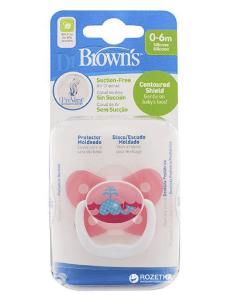 Picture of Dr. Brown's Prevent Butterfly Shield Pacifier - Stage 1 (0-6M) - Pink, 1-Pack (PV11304-SPX)