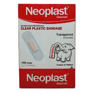 Picture of Neoplast - Clear Plastic Bandage, Transparent Breathable (100 Strips/Pack)
