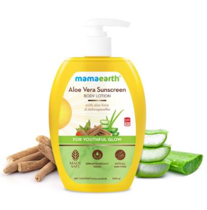 Picture of Mamaearth Aloe Vera Sunscreen Body Lotion SPF 30 300ml