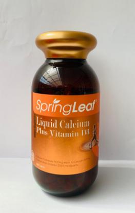 Picture of SpringLeaf Liquid Calcium Plus Vitamin D3 - 200 Capsules